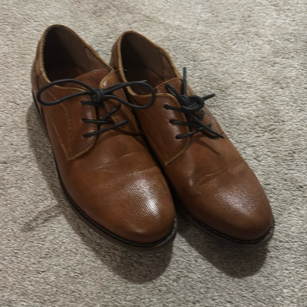 Freeman boys leather  dress shoes size 3M